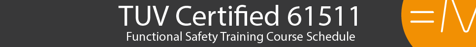 TUV Certified 61511 Functional Safety Training